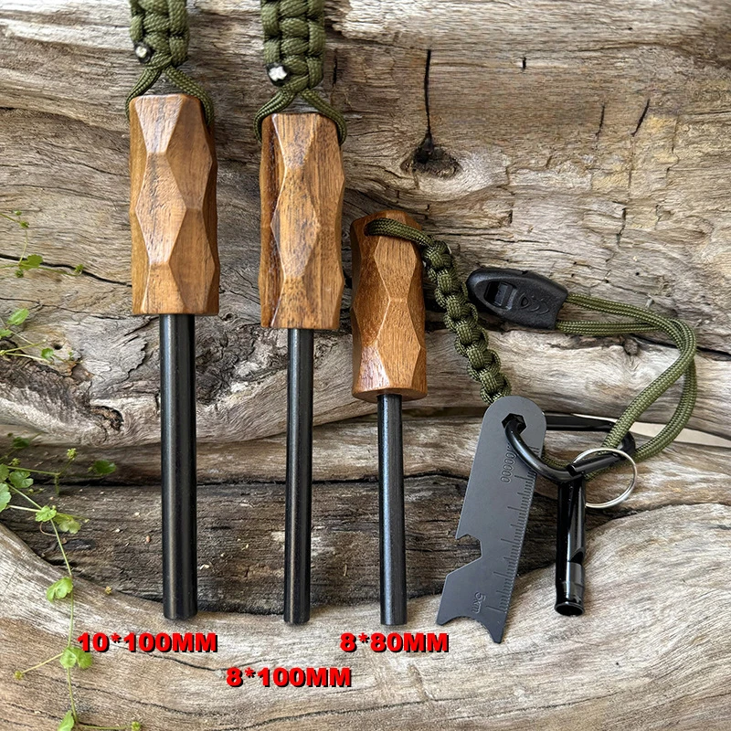 Fire Starting Kit - Nieuwe Outdoor vuursteen vuuraansteker met houten