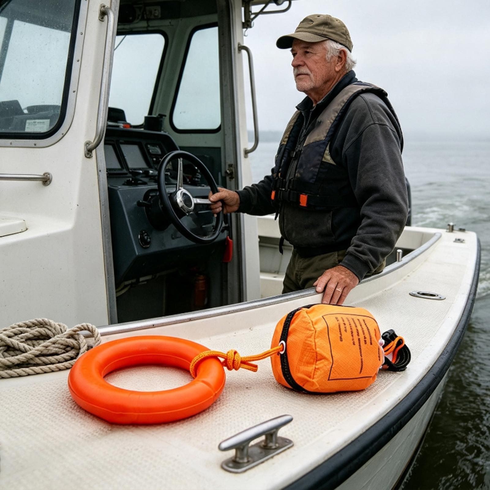 Rescue Rope Throw - Werpzak voor varen, reflecterende drijvende reddingslijn,
