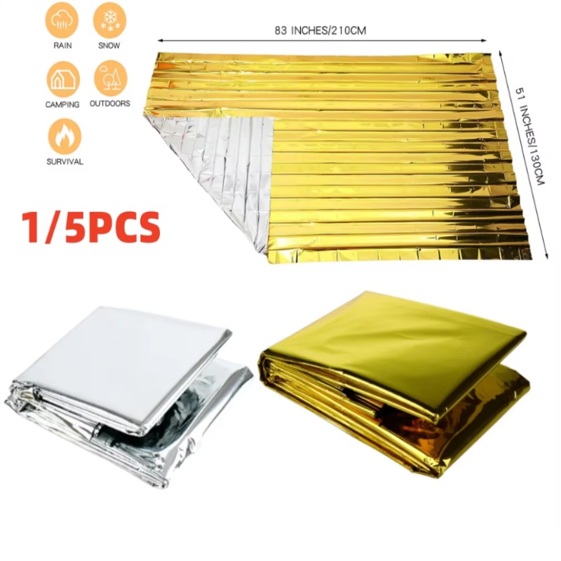 130x210cm Heavy-Duty Mylar Fol - Survival Blanket Reflective recensie en prijs