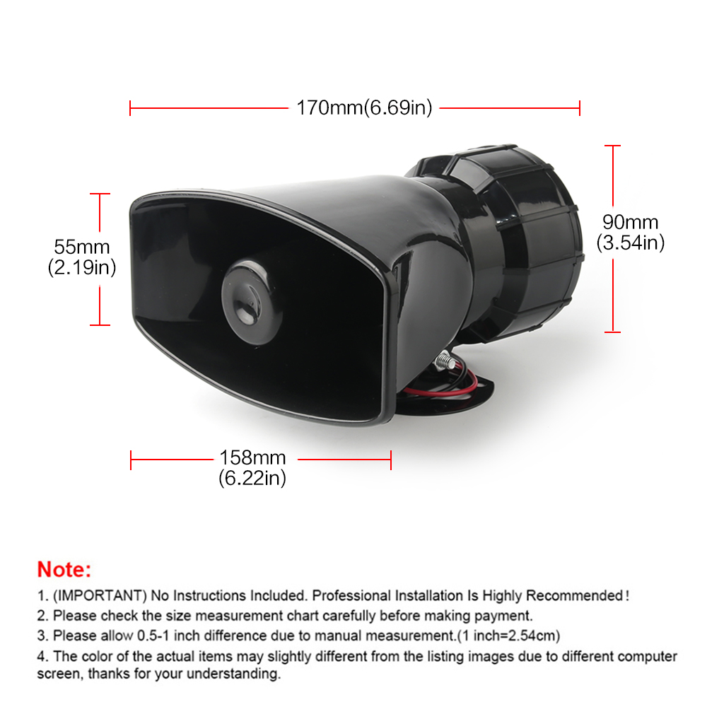 12V Luidspreker 130dB Draadloz - Emergency Whistle Loud recensie en prijs